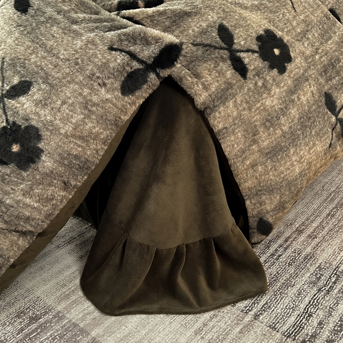 91家纺网 家纺一手货源 找家纺 米可 2025新款美拉德高克重兔毛绒牛奶绒四件套 繁花