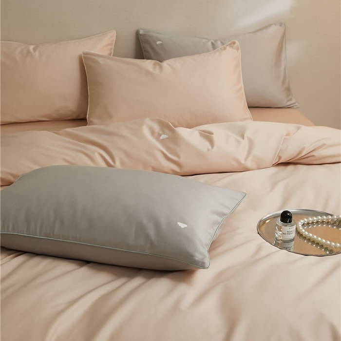 91家纺网 家纺一手货源 找家纺 新款100S长绒棉四件套-云享系列 浮光杏