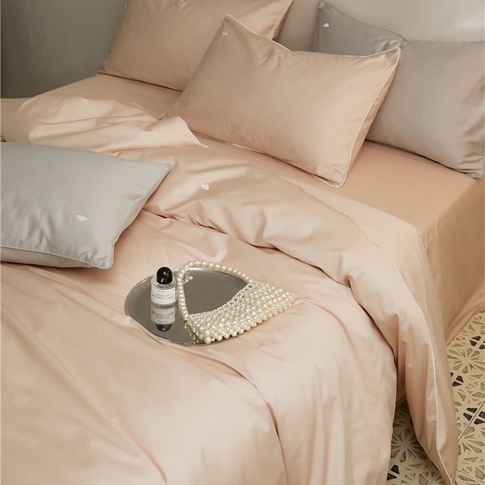 91家纺网 家纺一手货源 找家纺 新款100S长绒棉四件套-云享系列 浮光杏