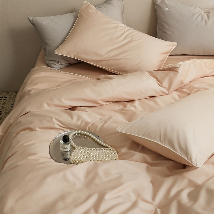 91家纺网 家纺一手货源 找家纺 新款100S长绒棉四件套-云享系列 浮光杏