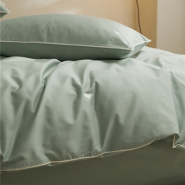 91家纺网 家纺一手货源 找家纺 新款100S长绒棉四件套-云享系列 岩竹青