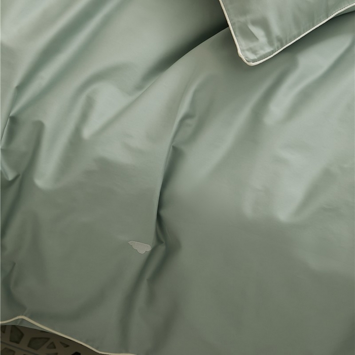 91家纺网 家纺一手货源 找家纺 新款100S长绒棉四件套-云享系列 岩竹青