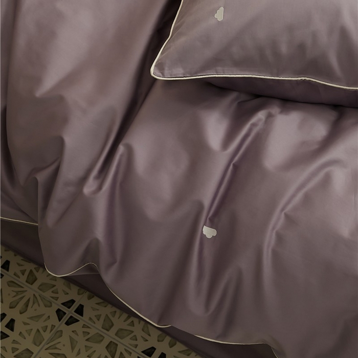 91家纺网 家纺一手货源 找家纺 新款100S长绒棉四件套-云享系列 紫藤色