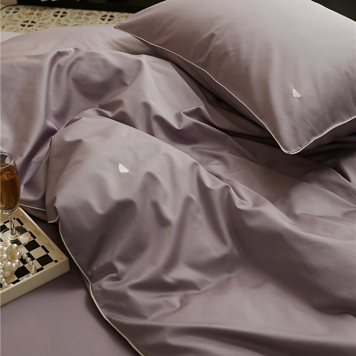 91家纺网 家纺一手货源 找家纺 新款100S长绒棉四件套-云享系列 紫藤色