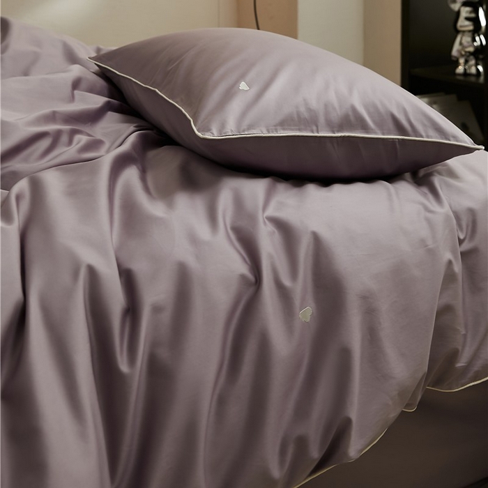 91家纺网 家纺一手货源 找家纺 新款100S长绒棉四件套-云享系列 紫藤色