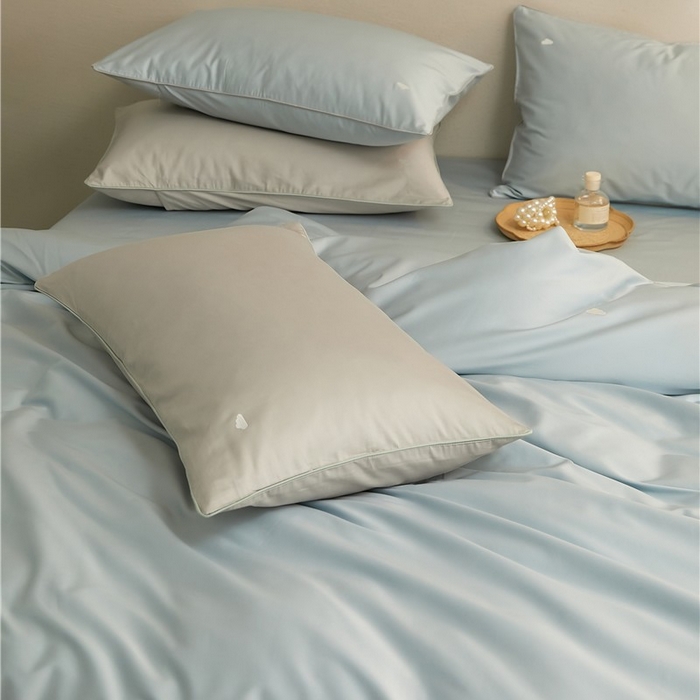 91家纺网 家纺一手货源 找家纺 新款100S长绒棉四件套-云享系列 锦兰色