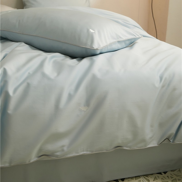 91家纺网 家纺一手货源 找家纺 新款100S长绒棉四件套-云享系列 锦兰色