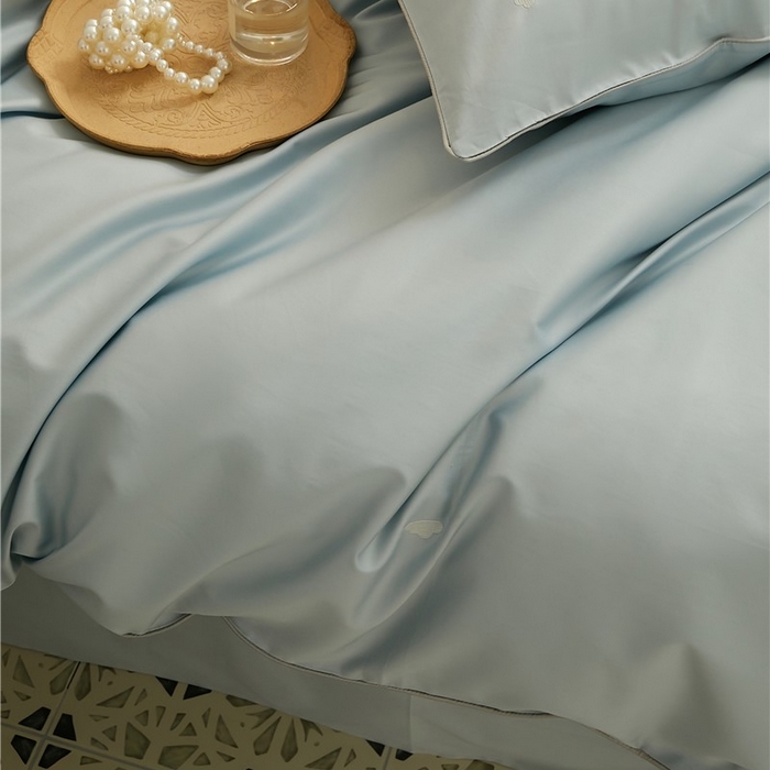 91家纺网 家纺一手货源 找家纺 新款100S长绒棉四件套-云享系列 锦兰色