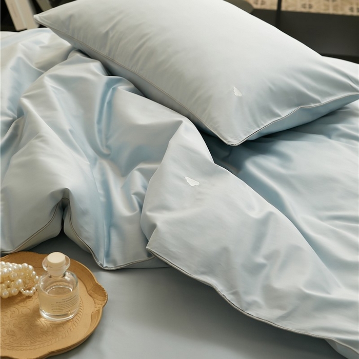 91家纺网 家纺一手货源 找家纺 新款100S长绒棉四件套-云享系列 锦兰色