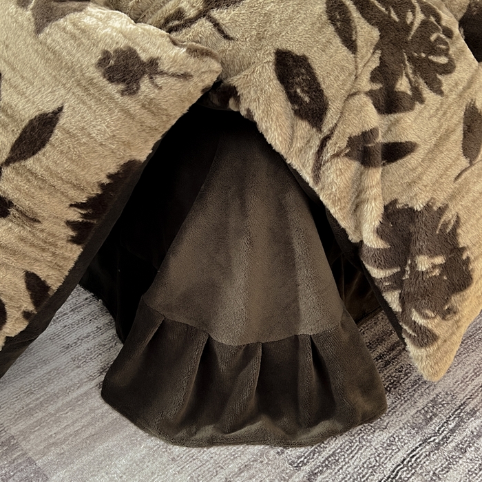 91家纺网 家纺一手货源 找家纺 米可 2025新款美拉德高克重兔毛绒牛奶绒四件套 花海