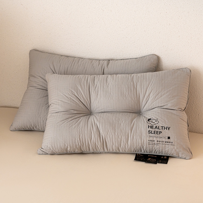 91家纺网 家纺一手货源 找家纺 十仟家纺 2025新款纯棉双面绗缝护颈枕枕头枕芯 低枕