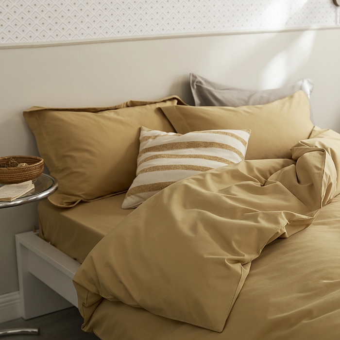 91家纺网 家纺一手货源 找家纺 2021新款加厚磨毛四件套玉子黄