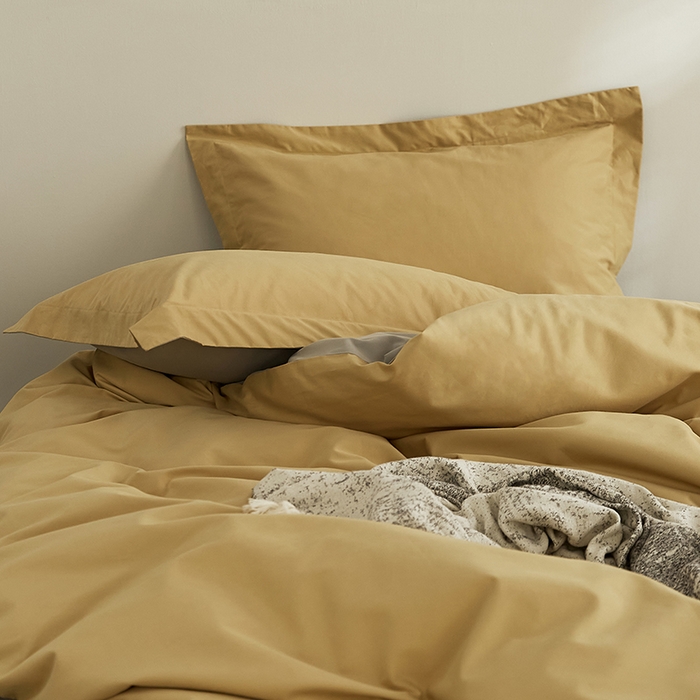 91家纺网 家纺一手货源 找家纺 2021新款加厚磨毛四件套玉子黄灰