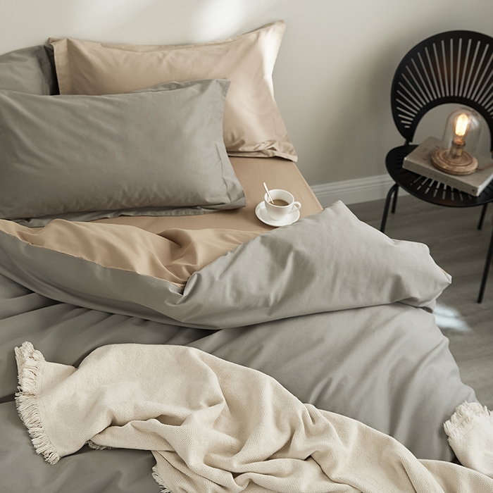 91家纺网 家纺一手货源 找家纺 2021新款加厚磨毛四件套浅棕奶茶