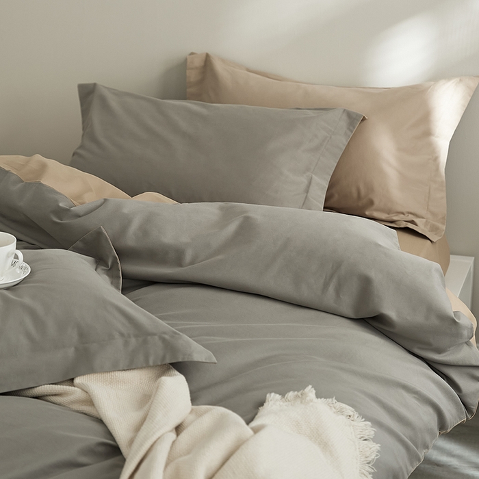 91家纺网 家纺一手货源 找家纺 2021新款加厚磨毛四件套浅棕奶茶