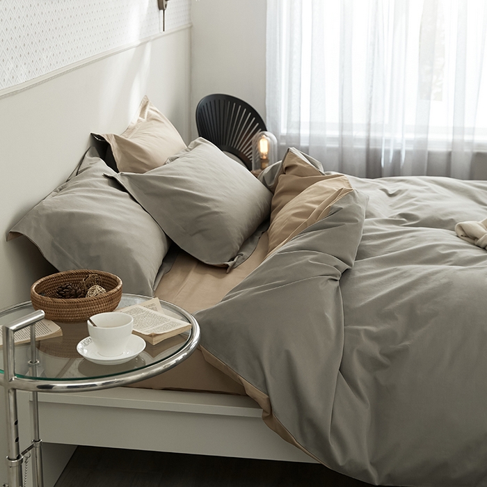 91家纺网 家纺一手货源 找家纺 2021新款加厚磨毛四件套浅棕奶茶