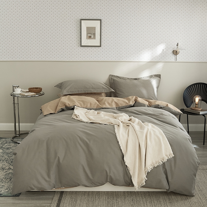 2021新款加厚磨毛四件套浅棕奶茶