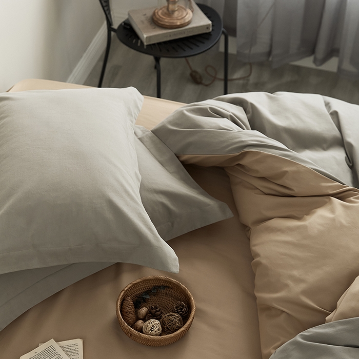 91家纺网 家纺一手货源 找家纺 2021新款加厚磨毛四件套浅棕奶茶