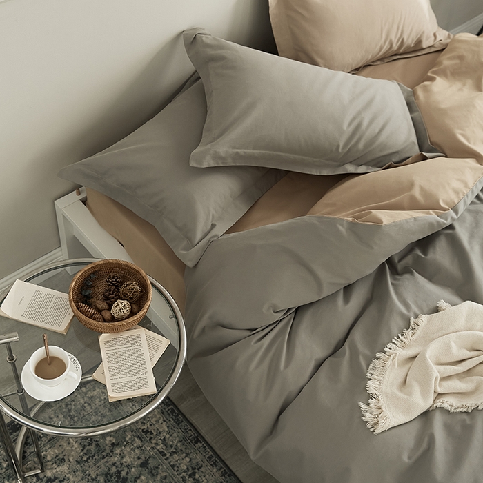 91家纺网 家纺一手货源 找家纺 2021新款加厚磨毛四件套浅棕奶茶