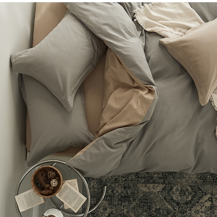 91家纺网 家纺一手货源 找家纺 2021新款加厚磨毛四件套浅棕奶茶