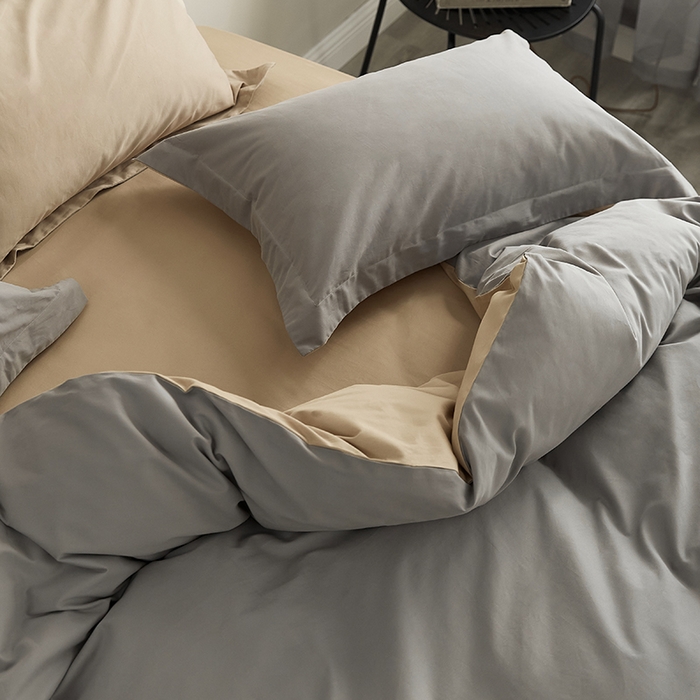 91家纺网 家纺一手货源 找家纺 2021新款加厚磨毛四件套银竹奶茶