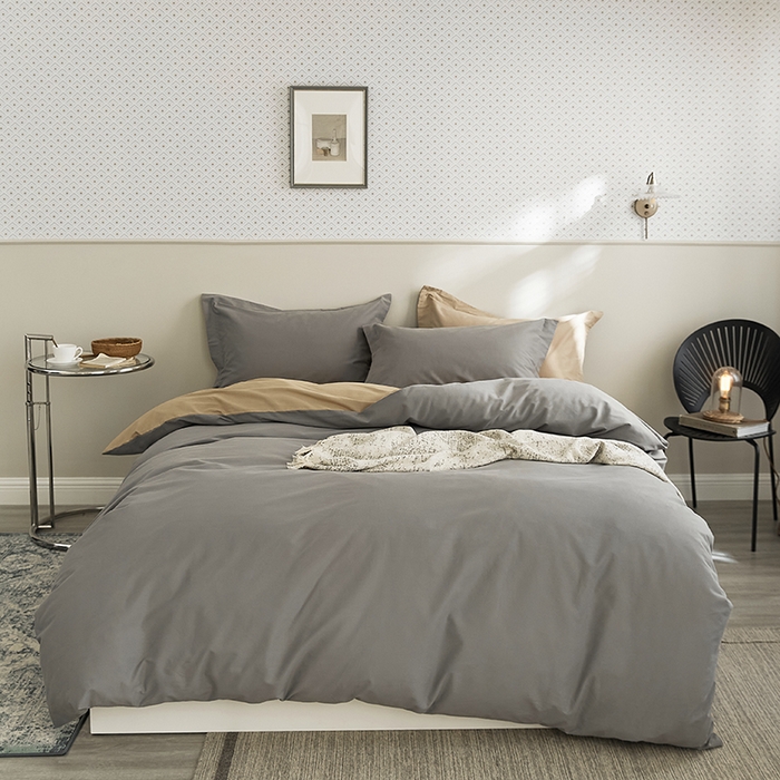 2021新款加厚磨毛四件套银竹奶茶