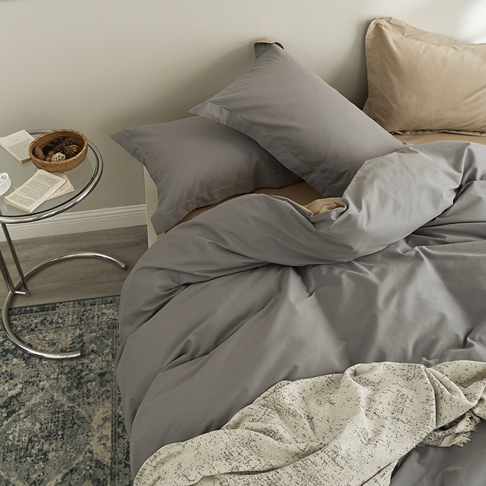 91家纺网 家纺一手货源 找家纺 2021新款加厚磨毛四件套银竹奶茶