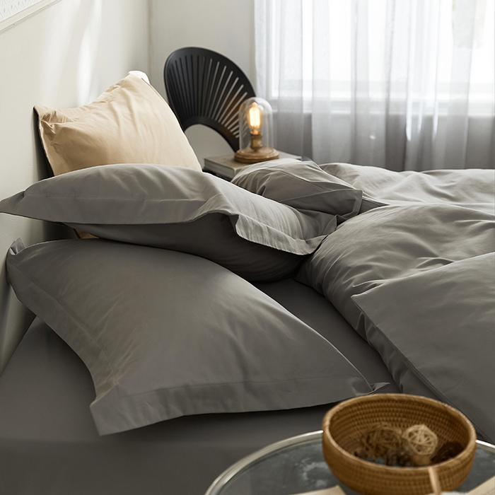 91家纺网 家纺一手货源 找家纺 2021新款加厚磨毛四件套银竹灰