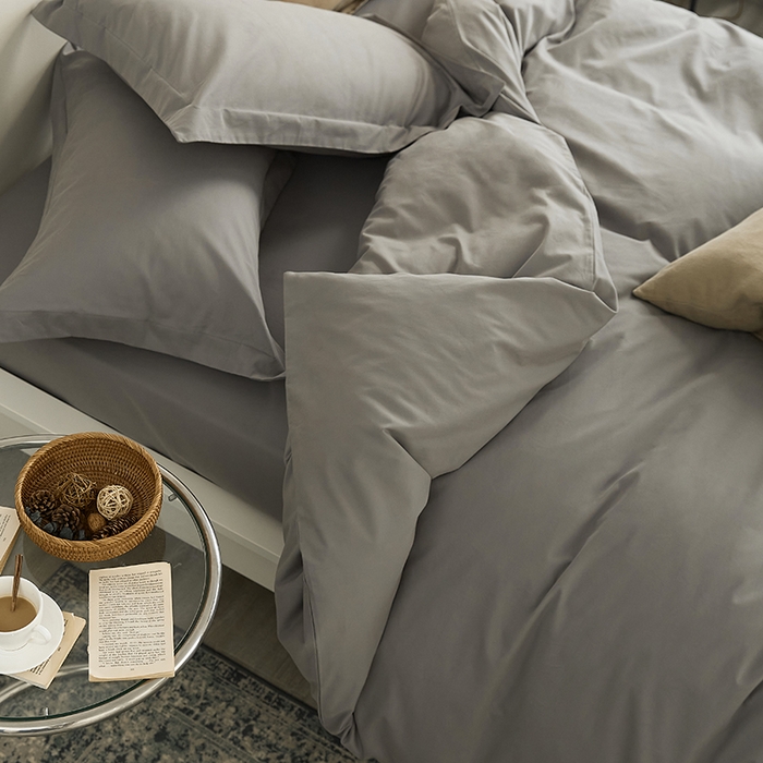 91家纺网 家纺一手货源 找家纺 2021新款加厚磨毛四件套银竹灰