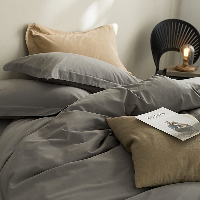 91家纺网 家纺一手货源 找家纺 2021新款加厚磨毛四件套银竹灰