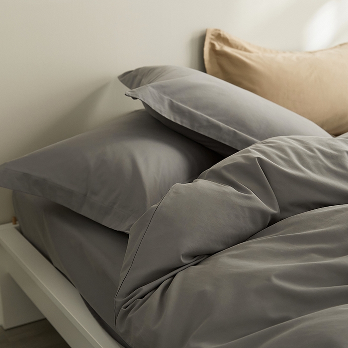 91家纺网 家纺一手货源 找家纺 2021新款加厚磨毛四件套银竹灰