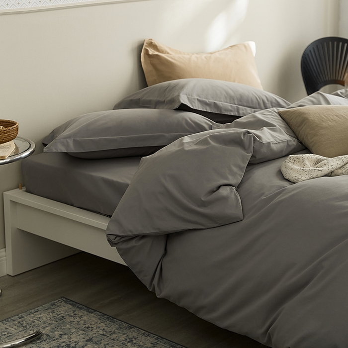 91家纺网 家纺一手货源 找家纺 2021新款加厚磨毛四件套银竹灰