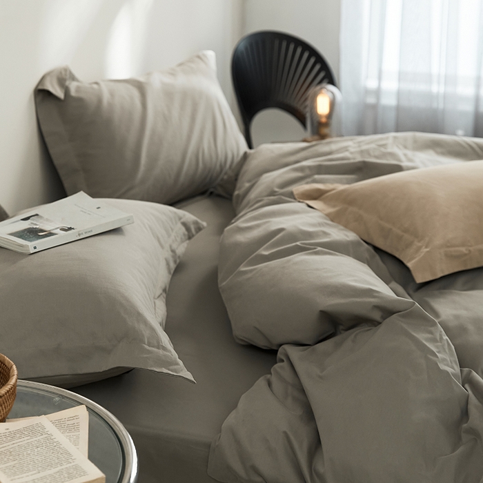 91家纺网 家纺一手货源 找家纺 2021新款加厚磨毛四件套浅棕灰