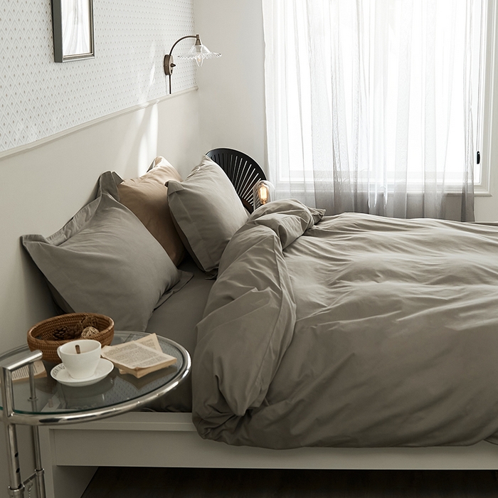 91家纺网 家纺一手货源 找家纺 2021新款加厚磨毛四件套浅棕灰