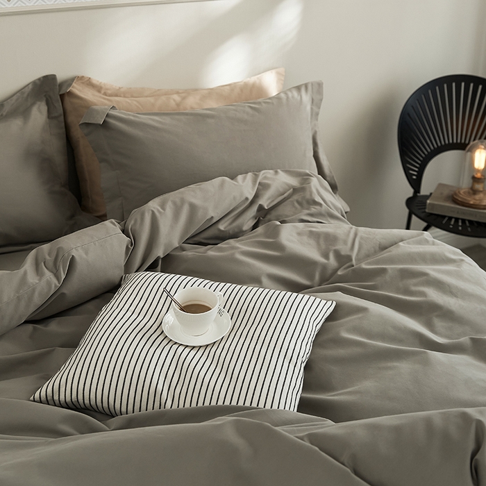 91家纺网 家纺一手货源 找家纺 2021新款加厚磨毛四件套浅棕灰