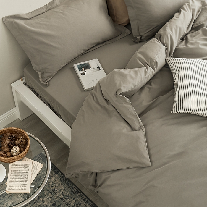 91家纺网 家纺一手货源 找家纺 2021新款加厚磨毛四件套浅棕灰