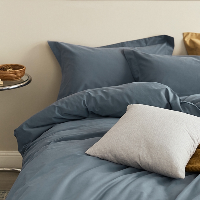 91家纺网 家纺一手货源 找家纺 2021新款加厚磨毛四件套千草蓝