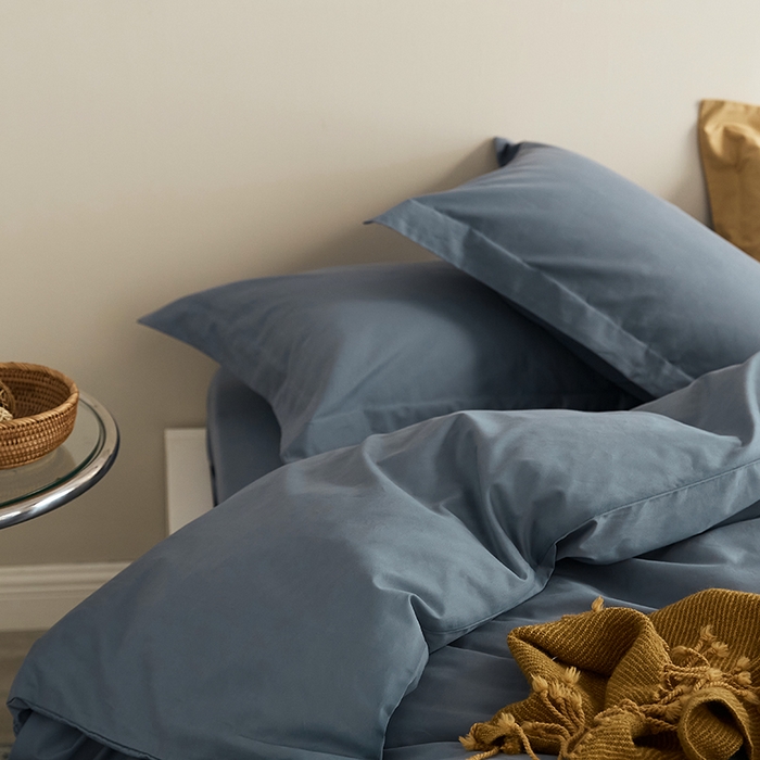 91家纺网 家纺一手货源 找家纺 2021新款加厚磨毛四件套千草蓝