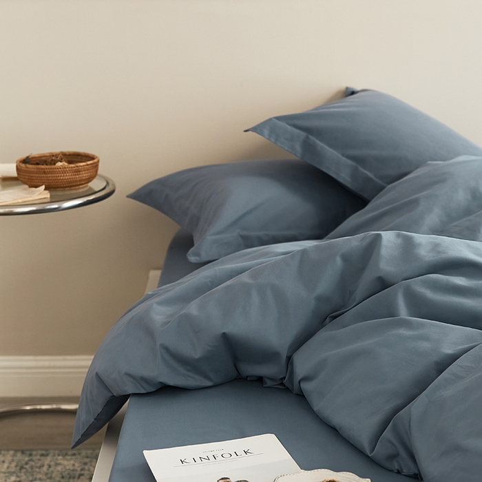 91家纺网 家纺一手货源 找家纺 2021新款加厚磨毛四件套千草蓝