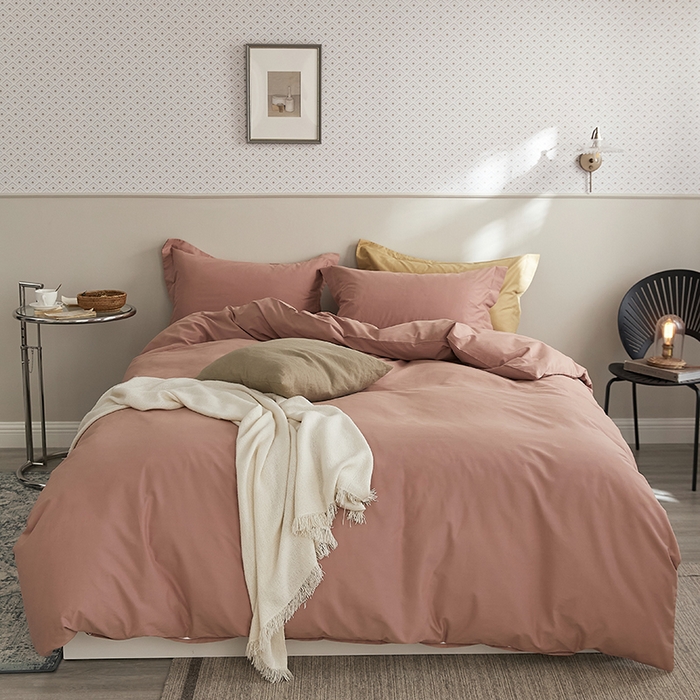 2021新款加厚磨毛四件套藕荷色