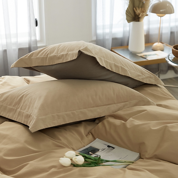 91家纺网 家纺一手货源 找家纺 2021新款加厚磨毛四件套奶茶浅棕