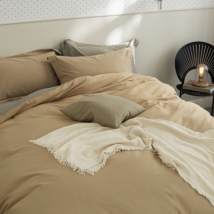 91家纺网 家纺一手货源 找家纺 2021新款加厚磨毛四件套奶茶浅棕