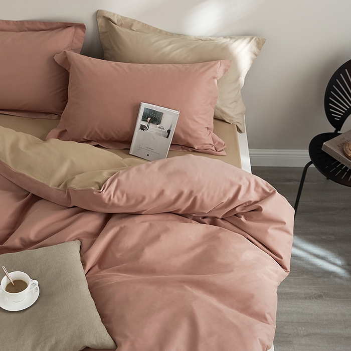 91家纺网 家纺一手货源 找家纺 2021新款加厚磨毛四件套藕荷奶茶