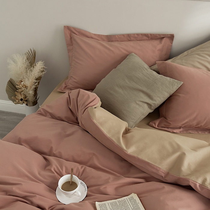 91家纺网 家纺一手货源 找家纺 2021新款加厚磨毛四件套藕荷奶茶