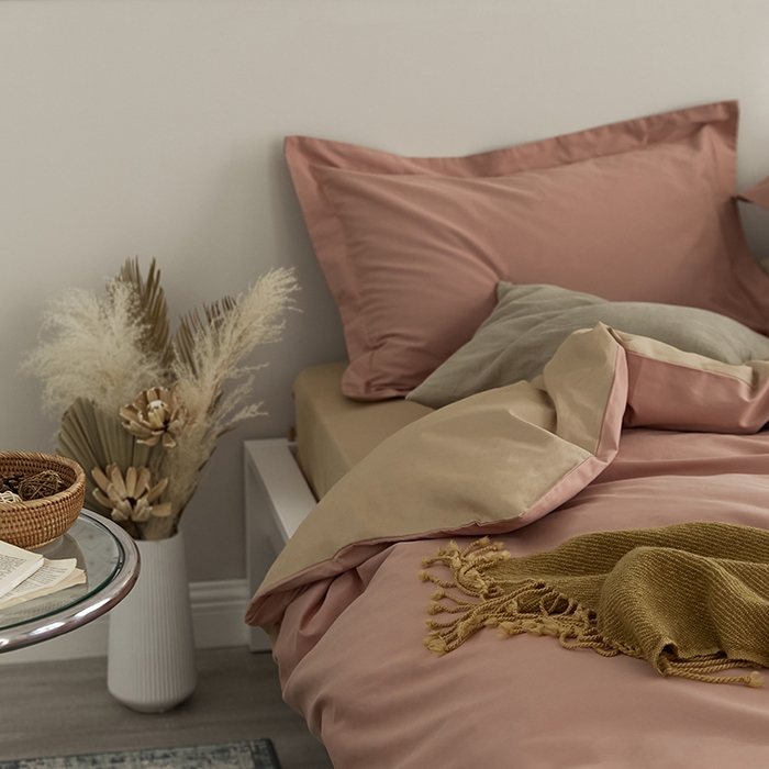 91家纺网 家纺一手货源 找家纺 2021新款加厚磨毛四件套藕荷奶茶