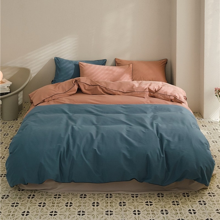 91家纺网 家纺一手货源 找家纺 （总）新款100S磨毛半拼玩乐系列四件套