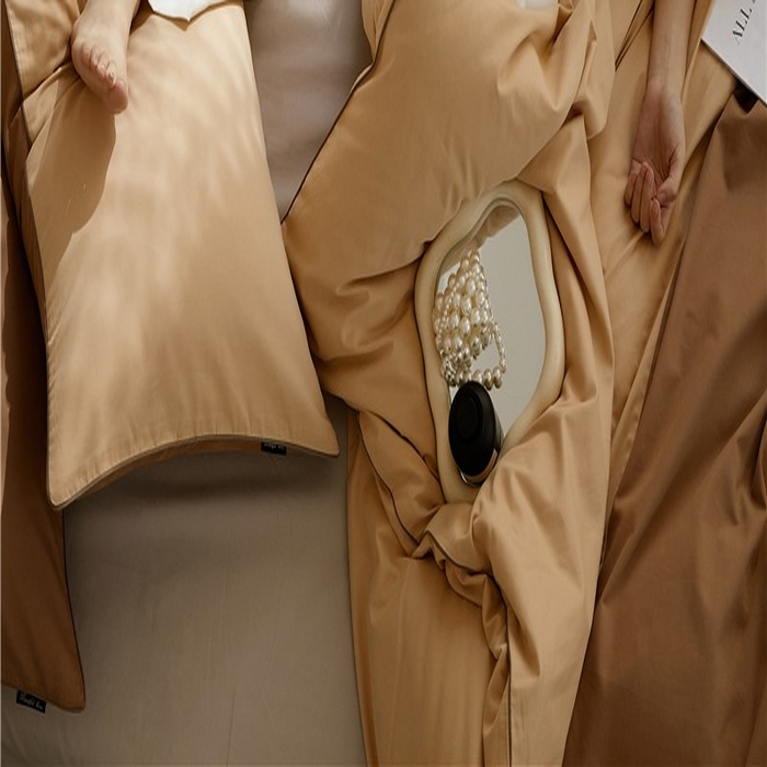 91家纺网 家纺一手货源 找家纺 新款100S磨毛半拼玩乐系列四件套 流金-明茶