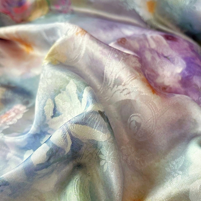 91家纺网 家纺一手货源 找家纺 大麦乐田 2025新款直播爆款欧式轻奢提花数码印花四件套 云馥