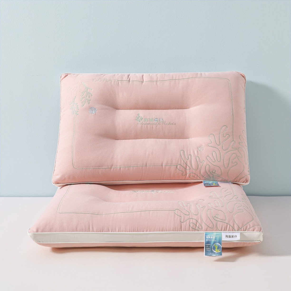 91家纺网 家纺一手货源 找家纺 （总）十仟家纺 2025新款刺绣款超柔软枕头枕芯家用单个成人护颈椎助深度睡眠枕芯