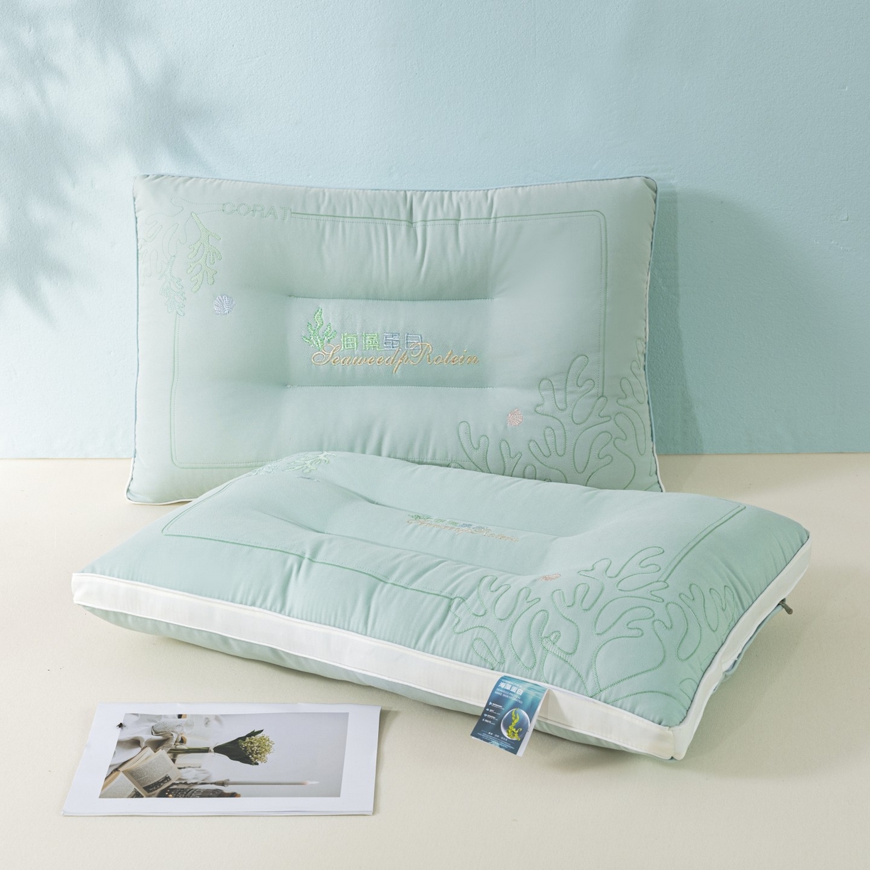 91家纺网 家纺一手货源 找家纺 （总）十仟家纺 2025新款刺绣款超柔软枕头枕芯家用单个成人护颈椎助深度睡眠枕芯